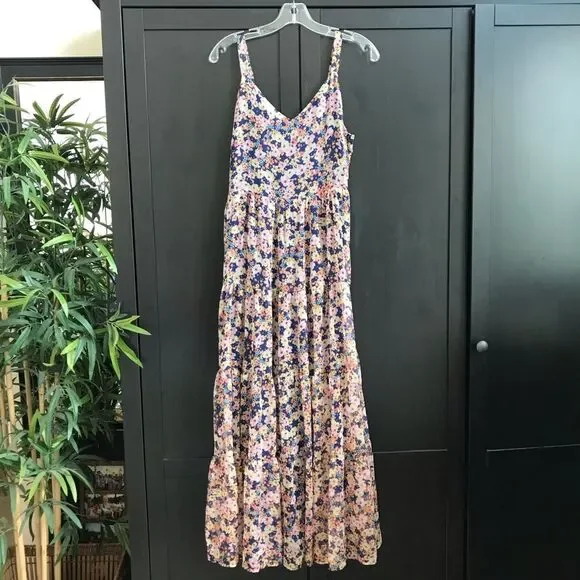 Rachel Zoe Floral Tiered Maxi Dress Size 10 - Picture 2 of 11